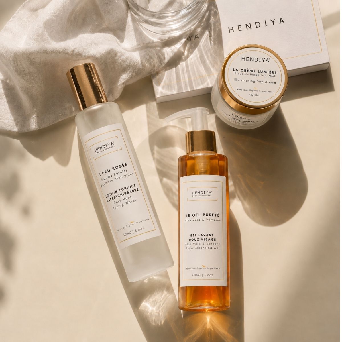 Rituel du matin Hendiya bio avec L'Eau Rosée