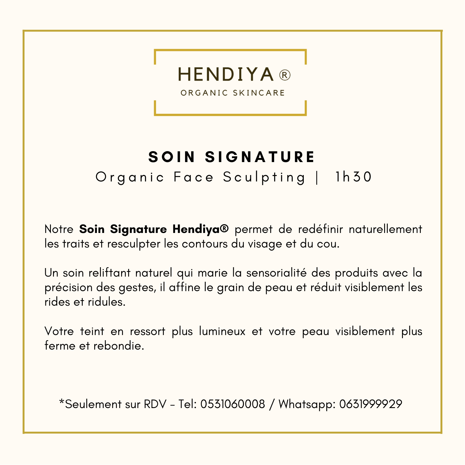 Soin Signature - Organic Face Sculpting (1h30 à 2h)